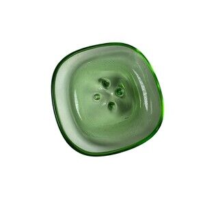 VTG Retro Small Green Glass Square Ashtray MCM 3.5” 70’s Vibe- Fast Shipping